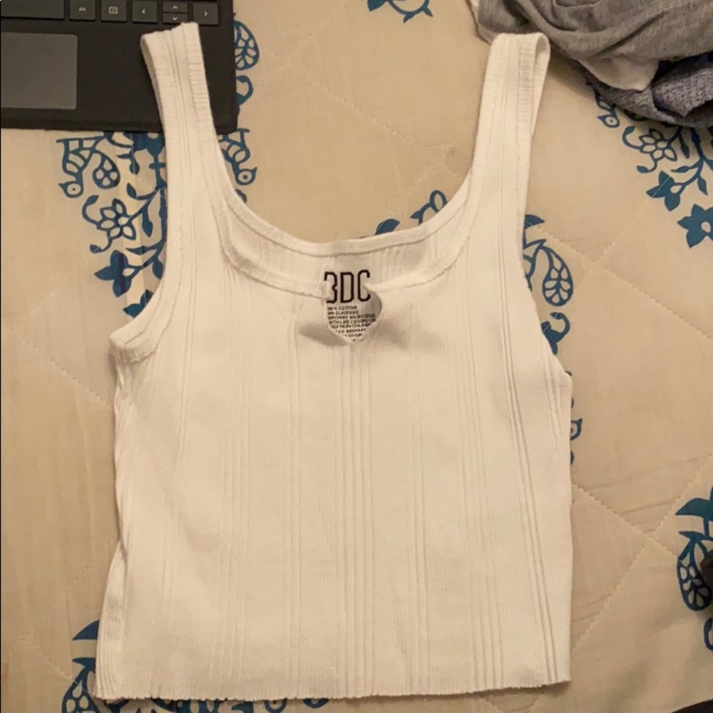 Urban outfitters white cropped tank